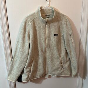 L.L.Bean Ivory Zip Jacket - Size 2X